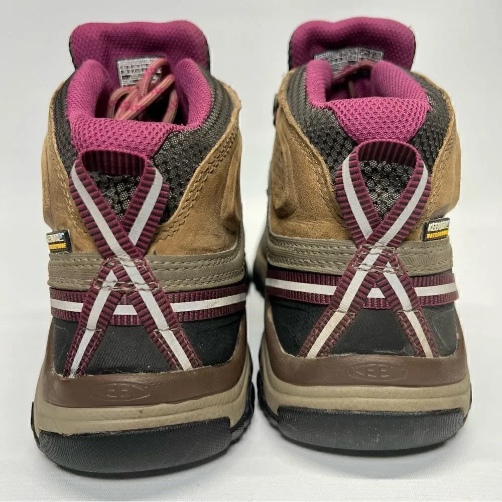KEEN Womens Targhee III Mid‎ Waterproof Hiking Boots in Weiss/Boysenberry 7.5
